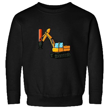 Discover Pile Driver construction site machine Construction workers Sweatshirts