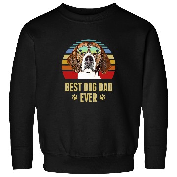 Discover American Foxhound bests Dog Dad Ever Retro Sunset Sweatshirts