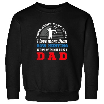 Discover Bow hunting US flag and funny DAD creative artwork Sweatshirts