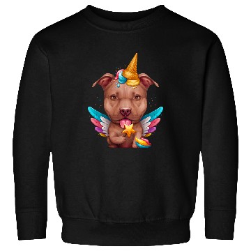 Discover Chocolate Pit Bull Terrier Ice Cream Unicorn Sweatshirts