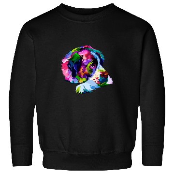 Discover Dog Saint Bernard Colorful Saint Bernard Dog Art Graphic Sweatshirts