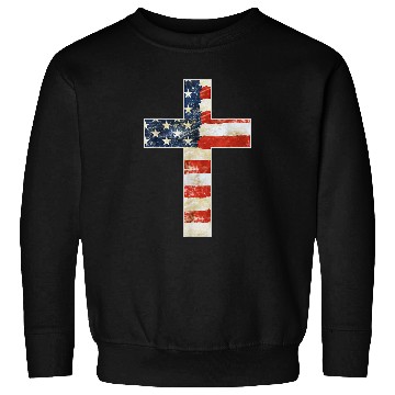 Discover Conservative Cross with American Flag Sweatshirts