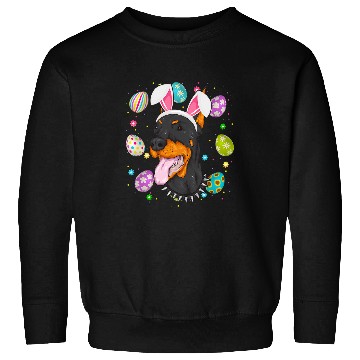 Discover Dog Doberman Easter Egg Lover Bunny Ear Doberman Dog Face Easter Sunday Sweatshirts