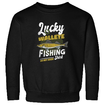 Discover Fishing My Lucky Walleye Fishing Fishing Walleye Fisher Sweatshirts