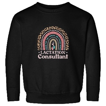 Discover Lactation Consultant Leopard Rainbow Breastfeeding Counselor Sweatshirts