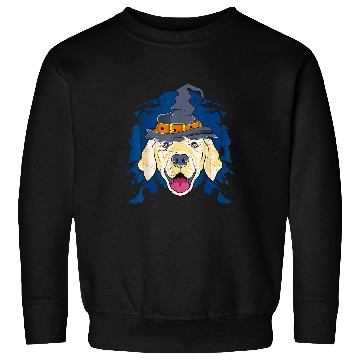 Discover Goldie Witch Funny Halloween 175 Golden Retriever Dog Sweatshirts