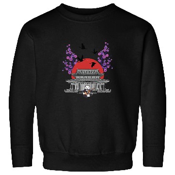 Discover Funny Bear Sakura Tree Panda Bear Japanese Temple Cherry Flower Tree Cute Bears Sweatshirts