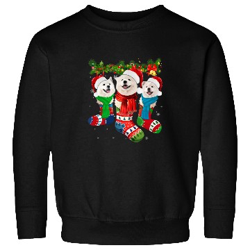 Discover Dog Samoyed In Christmas Socks Sweatshirts