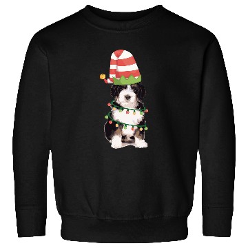 Discover Bernedoodle Puppy Christmas Elf Dog Sweatshirts