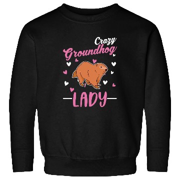 Discover crazys Groundhog lady Groundhog Girl Sweatshirts
