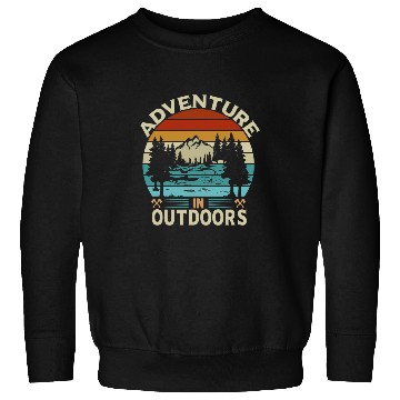 Discover Hiking Hiker Adventure in Outdoors Mountains Hiking Nature Hike Sweatshirts
