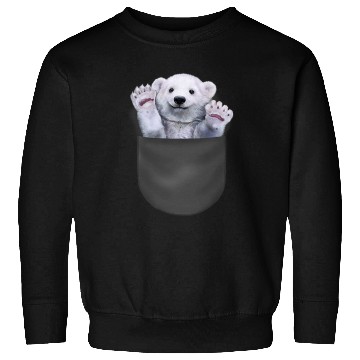 Discover Funny Bear Cute Polar Bear in Pocket Cute Bears Sweatshirts