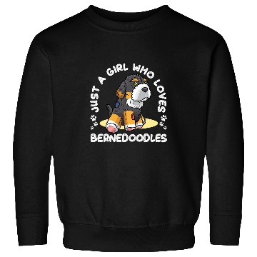 Discover Bernedoodle Dog With Stuffed Animal 38 Sweatshirts
