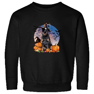Discover Dog Halloween Heeler Jack O Lantern Pumpkin Moon 54 Sweatshirts
