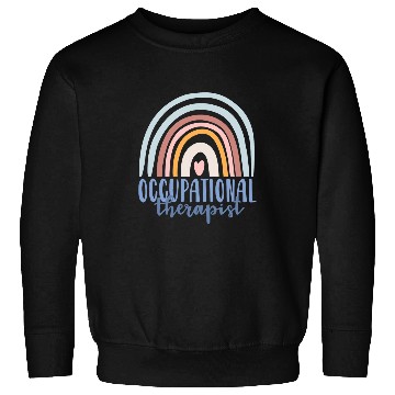 Discover Occupational Therapy Worker OT Boho Rainbow Retro Sweatshirts