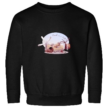 Discover Bottle with sand and seashells illustration Sweatshirts
