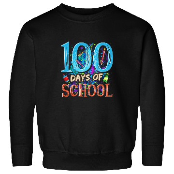 Discover 100 Days of School Art Class Art Teacher or Student Sweatshirts