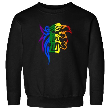 Discover Hispanic LGBTQ Pride Aztec Eagle Warrior Sweatshirts