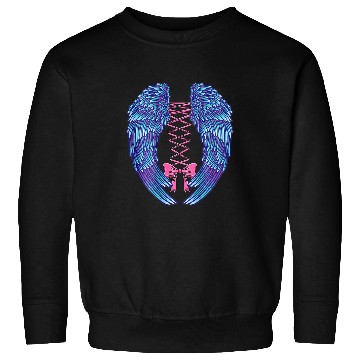 Discover Cute Angel Wings Tattoo Art Back Side Sweatshirts