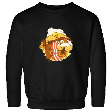 Discover Food Landscape Bacon Egg Waffle Sweatshirts