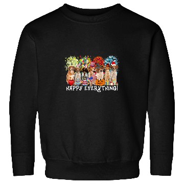 Discover Happy Everything Brittany Spaniel Dog Seasons All Year Tree42 Sweatshirts