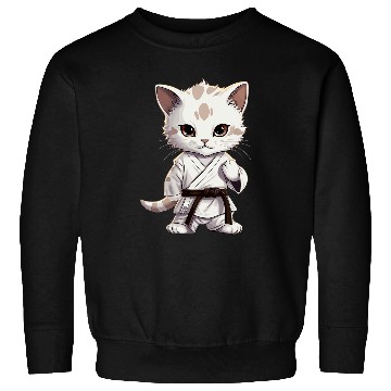 Discover Karate Cute Kitten Martial Arts Kitty for Cat Lovers Sweatshirts