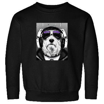 Discover Dog Maltese Chill Dawg Fashionable Dog Puppy Music Maltese Hip Hop Sweatshirts
