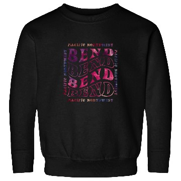 Discover Bend Oregon Wavey Square Sweatshirts