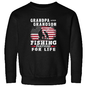 Discover Fishing Grandpa Grandson Fishing Partners 138 Fisher Hook Fisher Sweatshirts