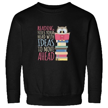Discover Reading Book Library Librarian Bookworm Owl Reader Sweatshirts