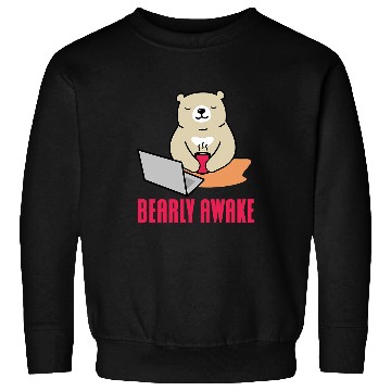 Discover Funny Bear Bearly Awake Programmer Computer Programming Coding Cute Bears Sweatshirts
