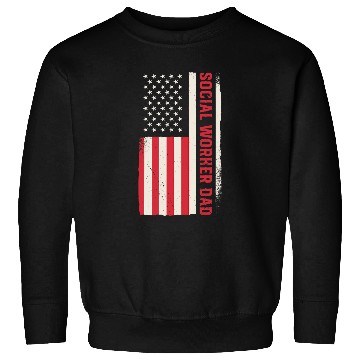 Discover Patriotic Welfare Almoner Social Worker Dad American Flag 5 Sweatshirts