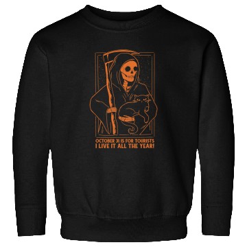 Discover Funny Halloween Tourists Grim Reaper October 131 Sweatshirts