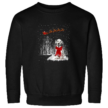 Discover Dalmatian Is Watching The Snow ChristmasDog 177 Dog Lover Dalmatians Dog Sweatshirts