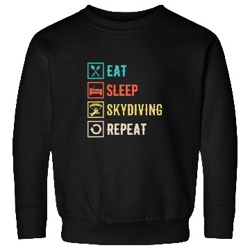 Discover Skydiving Gift Eat Sleep Skydiving Repeat Paragliding Skydiver Skydiving Sweatshirts