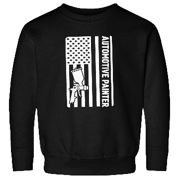 Discover Automotive Painter USA Flag Auto Body Painter Car Graphic Sweatshirts