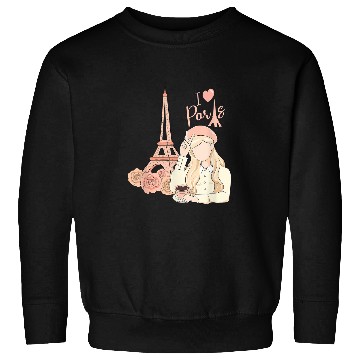 Discover I Love Paris Eiffel Tower Traveler Girl Sweatshirts