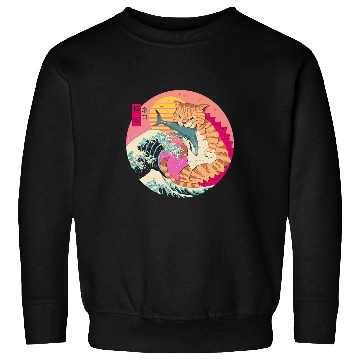 Discover Neko Wave Kaiju Sweatshirts