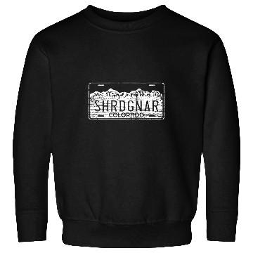 Discover Skiing Ski Snowboard Colorado License Plate Shredding Gnar Sweatshirts