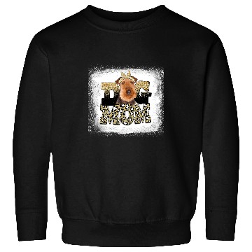 Discover Dog Airedale Terrier Western Leopard Airedale Terrier mom mothers day Sweatshirts