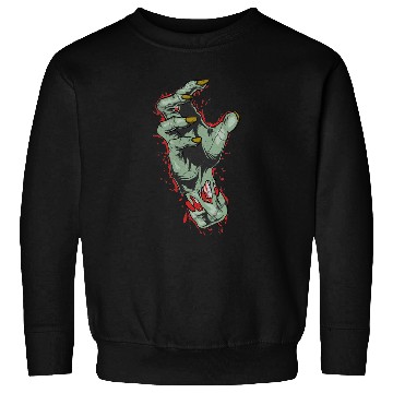 Discover Cool Zombie Hand Blood Splattered Flesh Eating Scary Sweatshirts