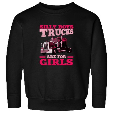 Discover Trucker Gifts Tractor Trailer 18 Wheeler Trucks For Girls Sweatshirts