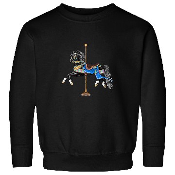 Discover Black Stallion Carousel Horse Sweatshirts