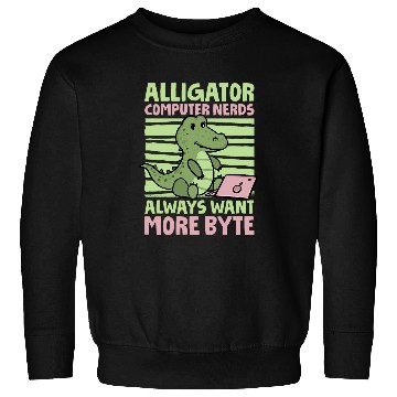 Discover Funny Alligator Lover and Computer Nerd Crocodile 1 Sweatshirts