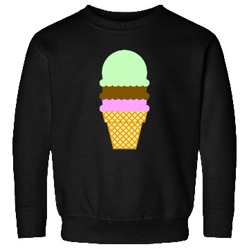 Discover Chocolate Strawberry Mint Ice Cream Cone Sweatshirts
