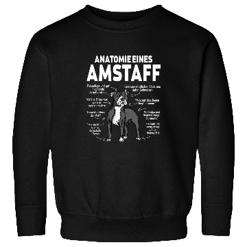 Discover Dog Staffordshire Anatomy of an Amstaff American Staffordshire Terrier 3 Sweatshirts