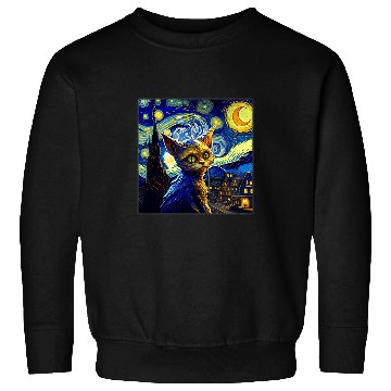 Discover Surrealism Starry Night Gremlin Sweatshirts