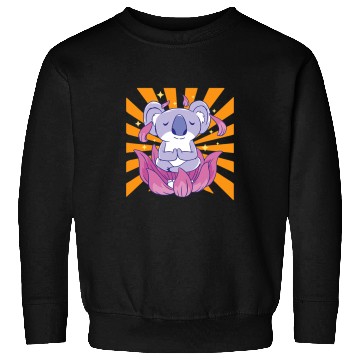 Discover Funny Bear Lotus Koala Meditating Cute Bears Sweatshirts