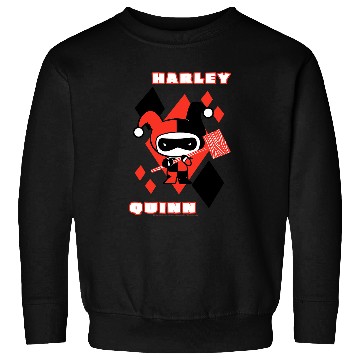 Discover DC Comics Harley Quinn Chibi Diamond Portrait Logo Sweatshirts