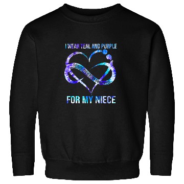 Discover I Wear Teal Purple For Niece suicides Prevention Awareness Sweatshirts
